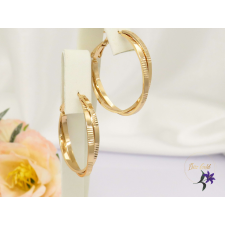  Arna antiallergén dupla karika fülbevaló metszéssel-18K fülbevaló