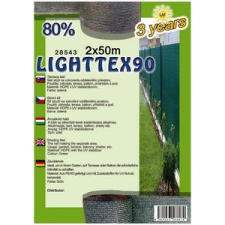  Árnyékoló háló Lighttex 2x50m zöld 80% 90g/m2 28543 kerti bútor