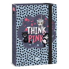 Ars Una cicás füzetbox A4 Think Pink pöttyös füzetbox