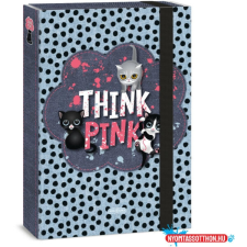Ars Una cicás füzetbox A4 Think Pink pöttyös (50852857) füzetbox