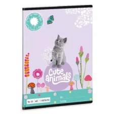 Ars Una Cute Animals: Cica mintás vonalas füzet - 1. osztályos, 14-32, A5 füzet