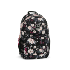 Ars Una : Flowery Black virágos AU-14 iskolatáska, hátizsák 32x51x25cm iskolatáska