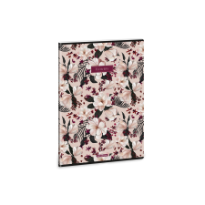 Ars Una : Flowery Pink extra kapcsos kockás füzet A/4 füzet
