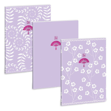Ars Una Füzet ARS UNA A/4 40 lapos Extra kapcsos vonalas Soft Touch Purple Spring füzet