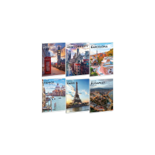 Ars Una Füzet iskolai A4, 40lap, vonalas Ars Una CITYSCAPE 10db/csomag füzet