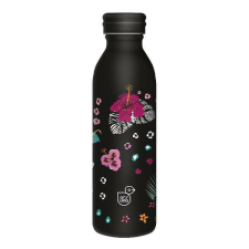 Ars Una Kulacs duplafalú ARS UNA fém 600 ml Black Hibiscus kulacs, kulacstartó