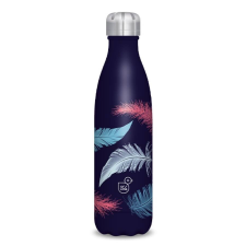 Ars Una Kulacs duplafalú ARS UNA fém BPA-mentes 500 ml Feather sötét kulacs, kulacstartó