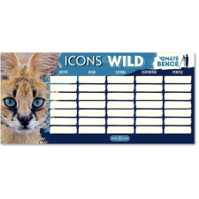 Ars Una : Máté Bence Icons of the Wild-Serval egylapos, kétoldalas órarend órarend