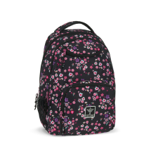 Ars Una : Pearl Blossom Black virágos AU-6 iskolatáska, hátizsák 34x45x26cm iskolatáska