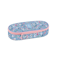 Ars Una : Pearl Blossom Blue virágos ovális tolltartó 23x5,5x9cm tolltartó