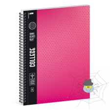 Ars Una Spirálfüzet ARS UNA College A/4 80 lapos négyzethálós pink füzet