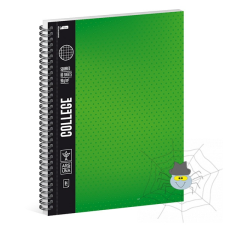 Ars Una Spirálfüzet ARS UNA College A/4 80 lapos négyzethálós zöld füzet