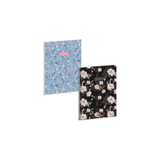 Ars Una Spirálfüzet kockás ARS UNA Flowery A/4 60 lapos füzet