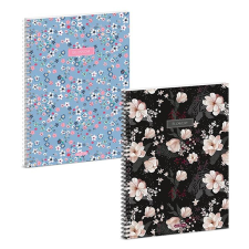 Ars Una Spirálfüzet kockás ARS UNA Flowery A/4 60 lapos füzet
