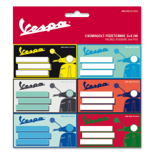 Arsuna Vespa csomagolt füzetcímke (3x6 db) füzetcímke