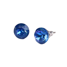 ART CRYSTELLA Fülbevaló 8mm SWAROVSKI® kristállyal - Bahamakék (1800XKE038U) szépségszalon