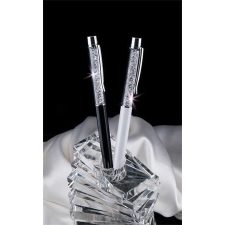 ART CRYSTELLA Golyóstoll, krémfehér, felül fehér SWAROVSKI® kristállyal töltve, 14 cm, ART CRYSTELLA® toll