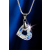 ART CRYSTELLA Nyaklánc, szív formájú, fehér színjátszós SWAROVSKI® kristállyal, 17 mm, ART CRYSTELLA®