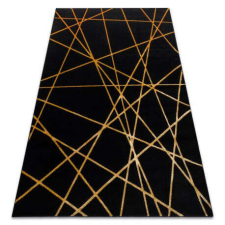 Art Modern GLOSS szőnyeg 406C 86 elegáns, glamour, art deco, geometriai fekete / arany 160x220 cm lakástextília