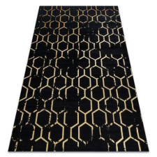 Art Modern GLOSS szőnyeg 407C 86 elegáns, glamour, art deco fekete / arany 180x270 cm lakástextília