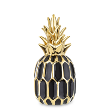 Art-Pol Art. Dekoracyjny Ananász ceramika czarny, złoty 26x12x12cm dekorációs kellék