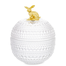 Art-Pol Pojemnik Dekoracyjny-Prom. szkło przeźroczysty, złoty 15x12x12 cmcm konyhai eszköz