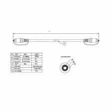 Art TOSLINK 1m OEM fekete optikai kábel audió/videó kellék, kábel és adapter