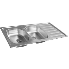 Artenova AE 1165 mosogatótálca (1160x500 mm, 2 medence+csepptálca) komplett szifoncsomaggal mosogatótálca