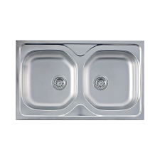 Artenova AE-800C kétmedencés rozsdamentes acél mosogatótálca 800x500 mm mosogatótálca