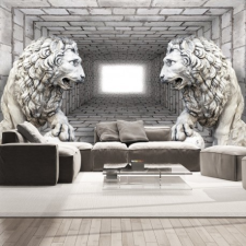 Artgeist Fotótapéta - Stone Lions tapéta, díszléc és más dekoráció