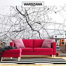 Artgeist Fotótapéta - Warsaw Map 200x140 tapéta, díszléc és más dekoráció