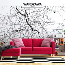 Artgeist Fotótapéta - Warsaw Map 350x245 tapéta, díszléc és más dekoráció