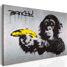 Artgeist Kép - Állj, vagy lő a majom! (Banksy) grafika, keretezett kép