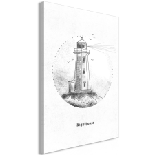 Artgeist Kép - Black and White Lighthouse (1 Part) Vertical 40x60 grafika, keretezett kép