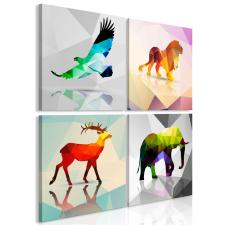 Artgeist Kép - Colourful Animals (4 Parts) grafika, keretezett kép