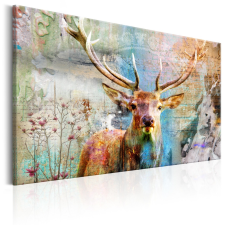 Artgeist Kép - Deer on Wood grafika, keretezett kép