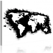 Artgeist Kép - Monokróm map of the World tapéta, díszléc és más dekoráció