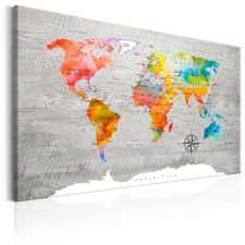 Artgeist Kép - Multicolored Travels térkép