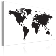 Artgeist Kép - World Map: Black & White Elegance térkép
