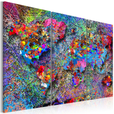 Artgeist Kép - World Map: Colourful Whirl térkép