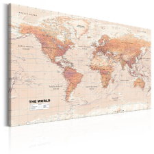 Artgeist Kép - World Map: Orange World térkép