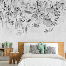 Artgeist Öntapadó fotótapéta - Foggy Nature - Grey 196x140 tapéta, díszléc és más dekoráció
