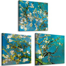 Artgeist Vászonkép - Blooming Almond (3 Parts) 120x40 grafika, keretezett kép