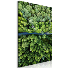Artgeist Vászonkép - Road Through Forest (1 Part) Vertical 80x120 grafika, keretezett kép