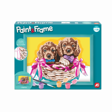ArtGreco Desen AS CRAFT Paint & Frame számfestő készlet - Imádnivaló kiskutyák (1038-41019) kreatív és készségfejlesztő