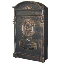  ARTHUR Öntött Postaláda &quot;XL&quot;, Címeres, Bronz postaláda