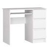 Artool Számítógépes íróasztal, laminált lap, 3 fiókos, jobbra, 1 polc, fehér, 90x50x77 cm, 90x50x77 cm