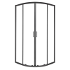  Aruba 90 fekete íves zuhanykabin tálca nélkül