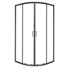  Aruba 90 fekete íves zuhanykabin tálca nélkül kád, zuhanykabin