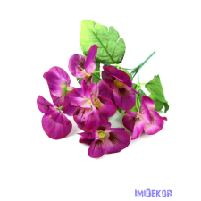  Árvácska selyem csokor 28cm - Ciklámen dekorációs kellék